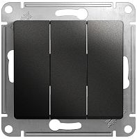 Выключатель без рамки Systeme Electric Glossa 3-кл. антрацит картинка